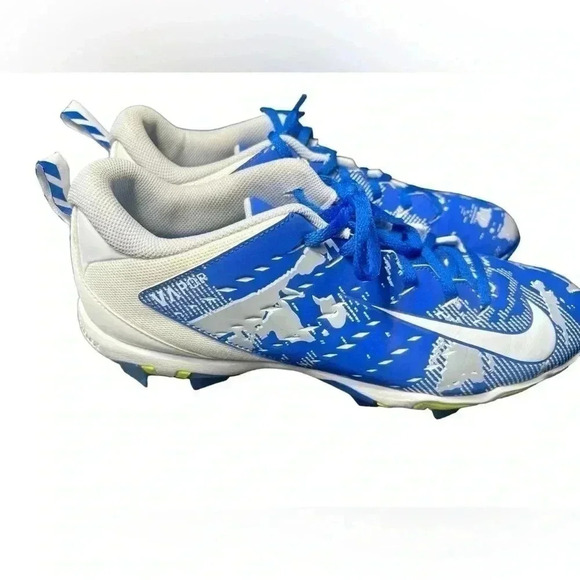 Nike Vapor Untouchable Shark 3 Cleats 12 Blue Gray White Fastflex - Picture 3 of 12